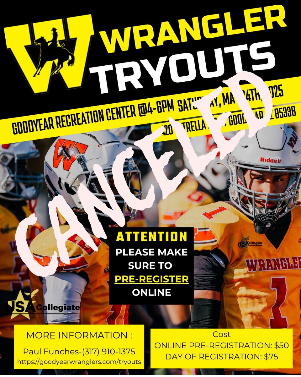 We will not be having our tryout tomorrow. We will be having individual workouts starting in June and going throughout the summer. If you would like to schedule an individual workout please DM me. Thank You