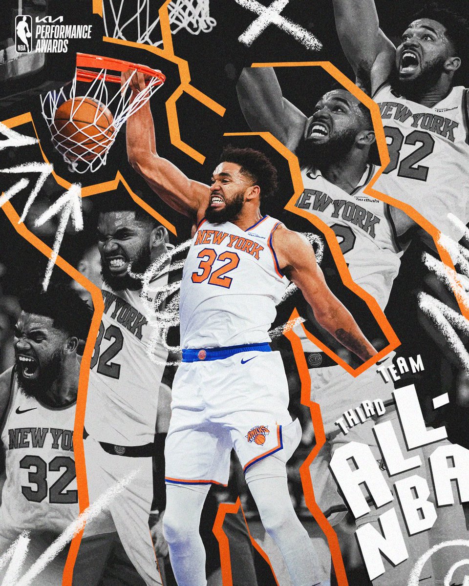 nyknicks's tweet image. Congratulations, Karl, on being named third team All-NBA‼️