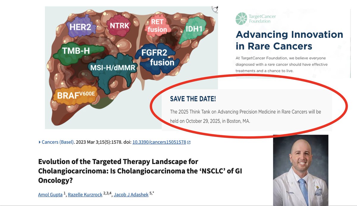 Razelle Kurzrock, MD (@dr_r_kurzrock) on Twitter photo Rare cancer think tank. Save the date.
<a href="/targetcancer/">TargetCancer Fdn</a> with special focus on cholangiocarcinoma Rare cancer think tank. Save the date.
<a href="/targetcancer/">TargetCancer Fdn</a> with special focus on cholangiocarcinoma