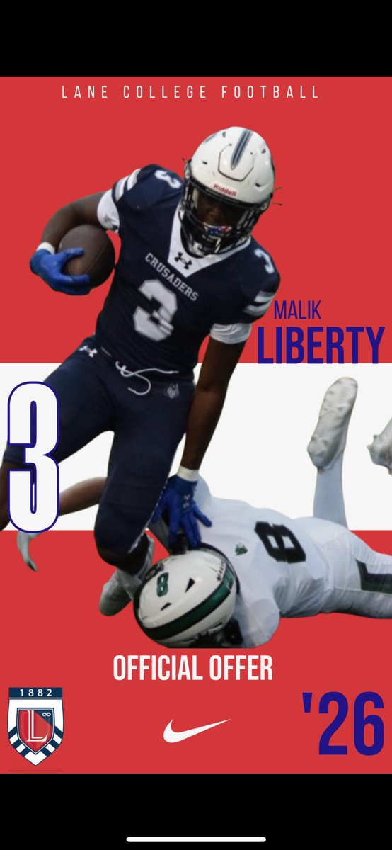 MalikLiberty17's tweet image. I want to thank @COACHPEEJAYJACK, @IAMCoachDub1 and @thelanecollege for the Official OFFER to play at Lane College. #WeAreLane #CLHS #dragons #texasfootball