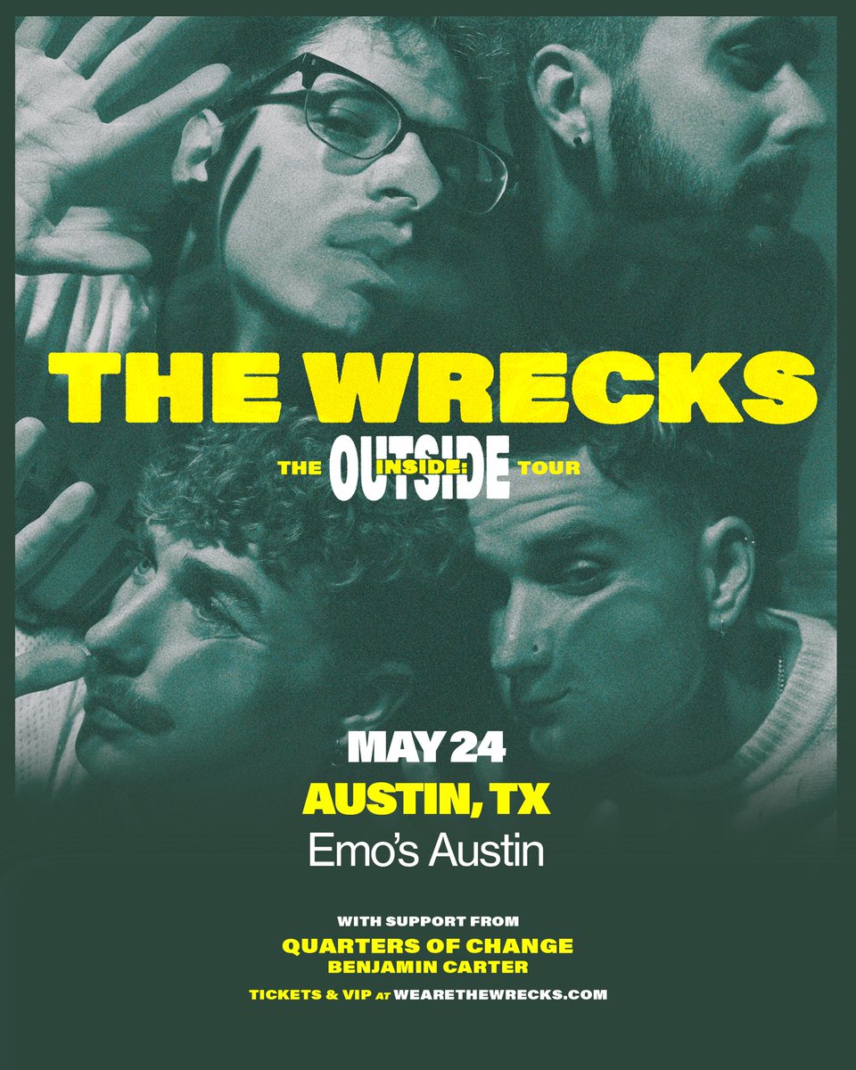 The Wrecks (@wearethewrecks) on Twitter photo Austin, TX! Less than 100 tickets left for our show at <a href="/emosaustin/">Emo's Austin</a> tomorrow🤖link.seated.com/21067436-2934-… Austin, TX! Less than 100 tickets left for our show at <a href="/emosaustin/">Emo's Austin</a> tomorrow🤖link.seated.com/21067436-2934-…