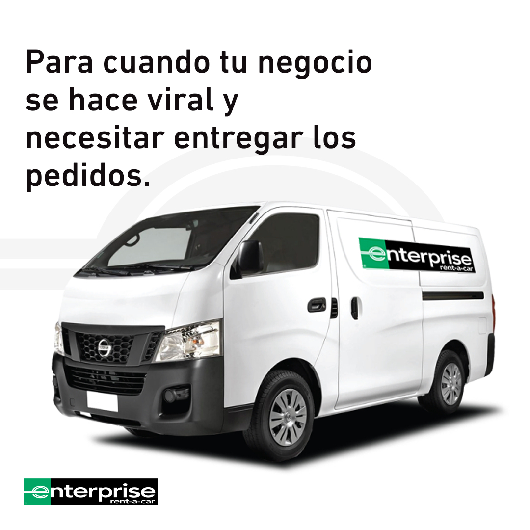 ¡Tu negocio se hace viral y los pedidos no dejan de llegar! 🚚📦 

Con Enterprise Rent-A-Car, tenemos la camioneta o furgoneta perfecta para entregar todos tus pedidos a tiempo. ¡Mantén tu negocio en movimiento con nuestra flota confiable!

¡Reserva ahora y disfruta de una