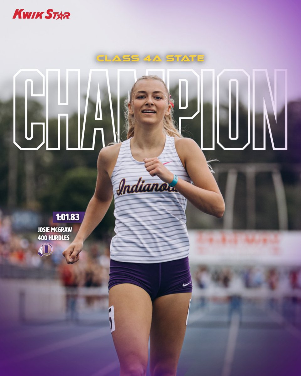 🚨𝗖𝗟𝗔𝗦𝗦 𝟰𝗔 𝗚𝗜𝗥𝗟𝗦 𝟰𝟬𝟬 𝗛𝗨𝗥𝗗𝗟𝗘𝗦 𝗖𝗛𝗔𝗠𝗣🚨

Josie McGraw wins the 4A 400 Hurdles for Indianola 🔥

#iahstrk Dylan Shoemaker