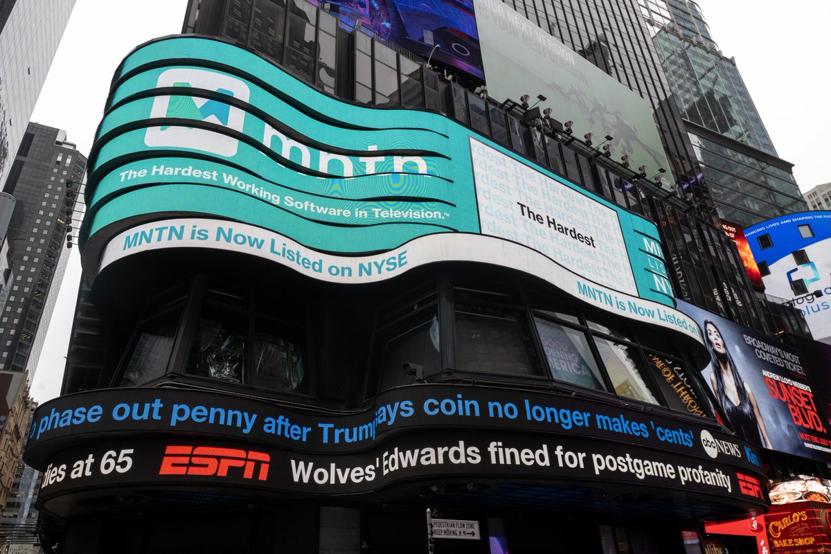 Start spreading the news... MNTN's now listed on <a href="/NYSE/">NYSE 🏛</a>!