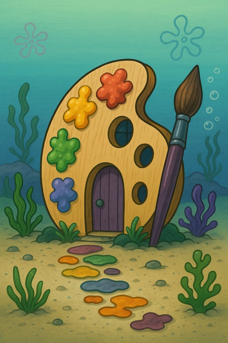 thepaintsesh's tweet photo. Which underwater artist house are you moving into?

#ThePaintSesh #ArtMeme #PickOne #PainterLife #BikiniBottom https://t.co/2YbS3wNO20