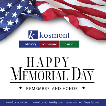 #Kosmont Companies, #KosmontRealty, and Kosmont Financial Services (#KFS) would like to take a moment to honor and remember those who made the ultimate sacrifice in service to our country. Their courage and dedication will never be forgotten. We wish everyone a safe and