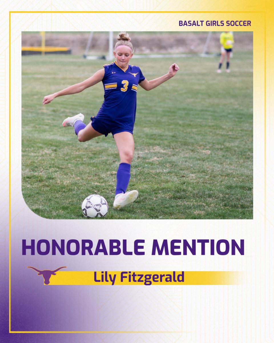 Congratulations to SO Lily Fitzgerald for receiving  Honorable Mention recognition for the 2025 season. Go Horns!

Felicitaciones a SO Lily Fitzgerald por recibir el reconocimiento de mención honorífica para la temporada 2025.