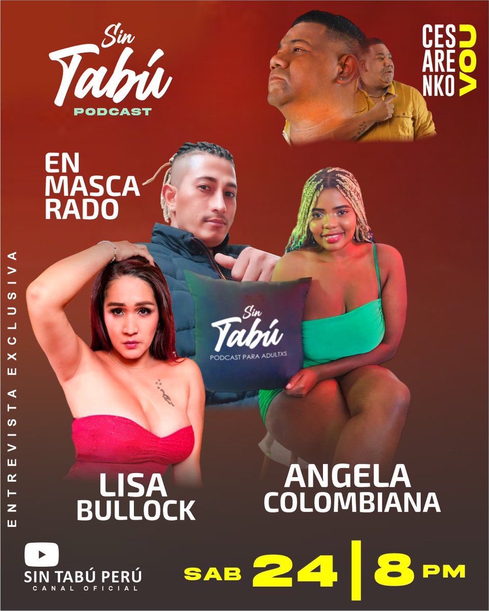 Sin Tabú Perú (@sintabupe) on Twitter photo Tenemos una cita....
<a href="/labullockperu/">labullock</a>
<a href="/enmascarado6923/">Enmascarado6923</a>
<a href="/AngelaEvony/">Ángela Ebano</a>
<a href="/Cesarenko/">Cesarenko Vou</a>
<a href="/JElegancia24/">Jorge Elegancia</a> Tenemos una cita....
<a href="/labullockperu/">labullock</a>
<a href="/enmascarado6923/">Enmascarado6923</a>
<a href="/AngelaEvony/">Ángela Ebano</a>
<a href="/Cesarenko/">Cesarenko Vou</a>
<a href="/JElegancia24/">Jorge Elegancia</a>