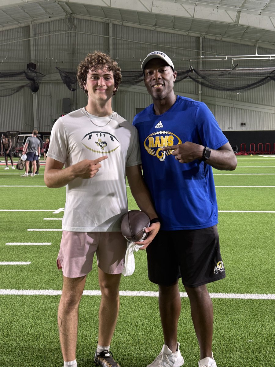Cody Dow (@cody_dow2026) on Twitter photo I had a great time throwing the rock Sunday <a href="/AngeloStateFB/">Angelo State Football</a>! Can’t wait to come to a game this fall! <a href="/Coach_JJohnson/">Jason Johnson</a> <a href="/KevinKilmer/">Kevin Kilmer</a> I had a great time throwing the rock Sunday <a href="/AngeloStateFB/">Angelo State Football</a>! Can’t wait to come to a game this fall! <a href="/Coach_JJohnson/">Jason Johnson</a> <a href="/KevinKilmer/">Kevin Kilmer</a>