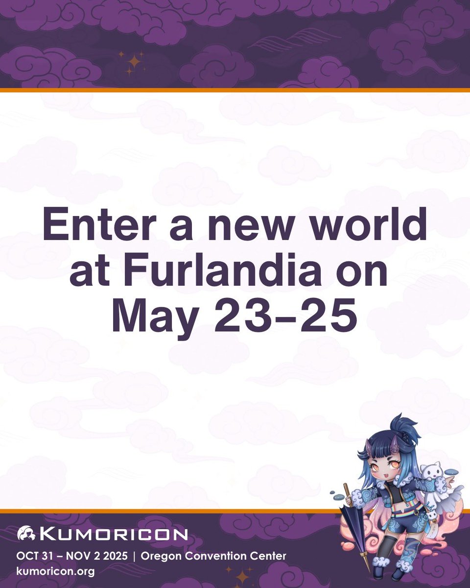 Furlandia is at the Sheraton Portland Airport Hotel starting today through Sunday.
Stop by and say hello to Kumoricon's Outreach team and Ghost Neko, this is the first time we have been to this type of event and we are excited to learn more about this community.