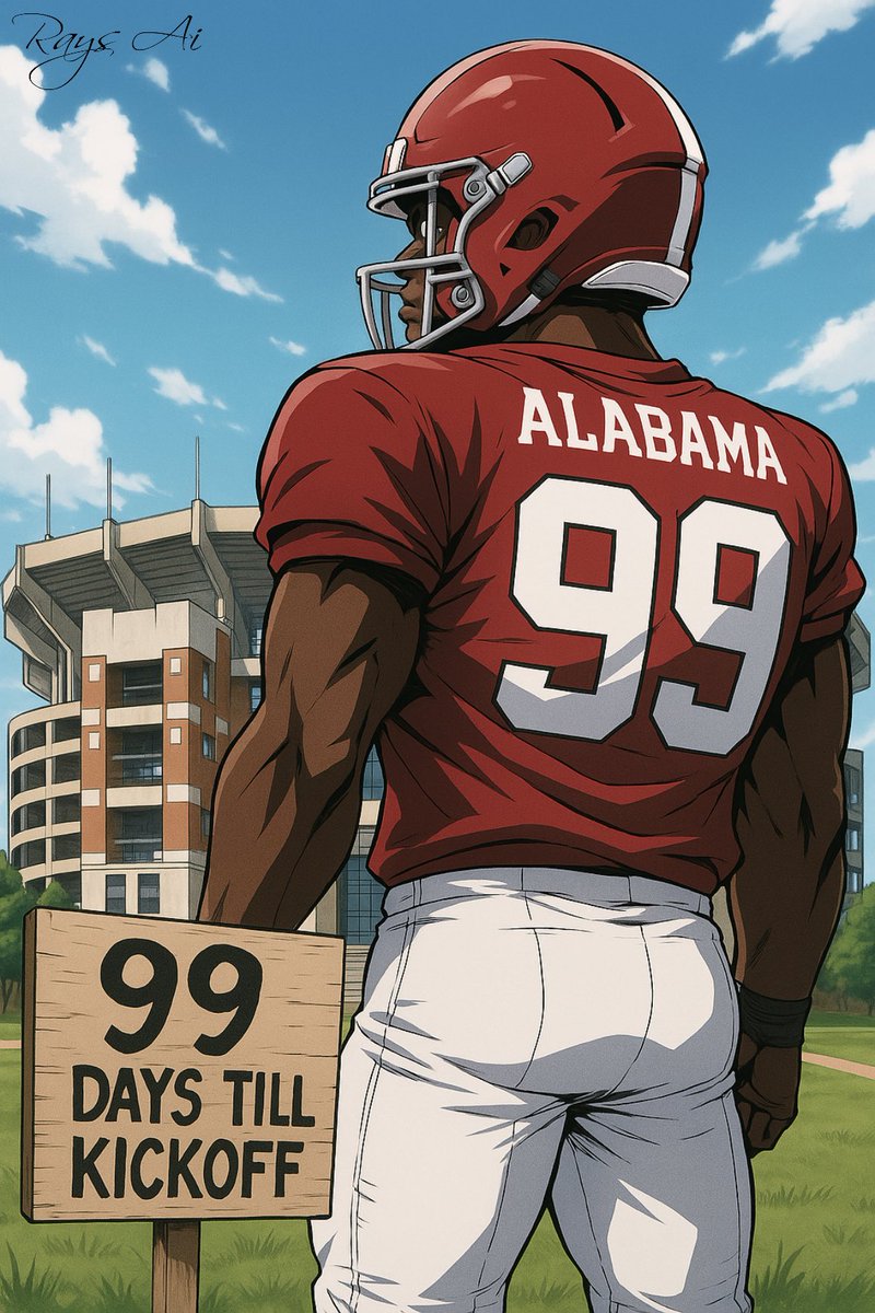 Ray McDuffie’s Ai Art (@raymcduffie11) on Twitter photo I’m late to the start But it’s 99 days till kickoff!! #RollTide #BuiltByBama #CrimsonTide #SEC <a href="/AlabamaNati0n/">Alabama Nation</a> I’m late to the start But it’s 99 days till kickoff!! #RollTide #BuiltByBama #CrimsonTide #SEC <a href="/AlabamaNati0n/">Alabama Nation</a>
