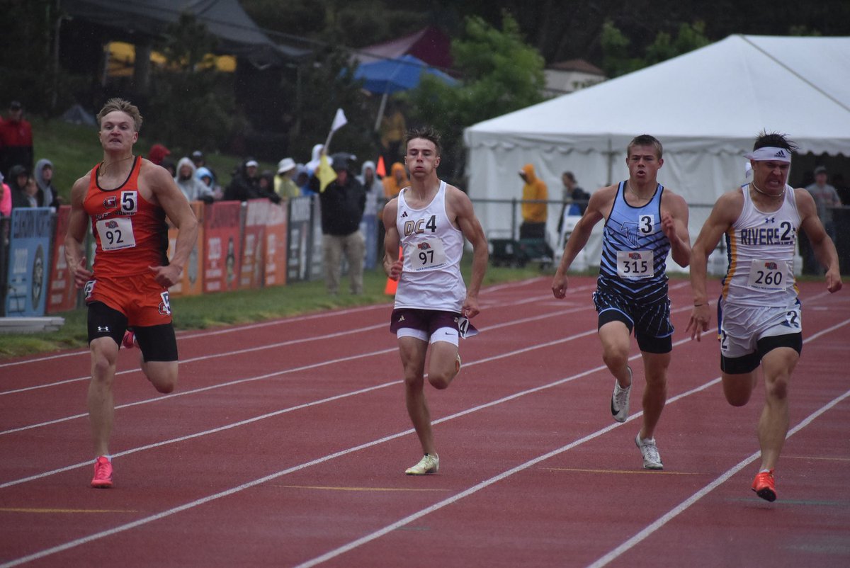 🏃‍♂️ Class D Boys 200 🏃‍♂️

Laken Wissink of DCS (22.19), Will Cacy of Arapahoe (22.50), and Ethan Latta of DCS (22.99) qualified for the finals tomorrow 

Blaine Aldridge of DCS runs a time of 23.10

#rpacrundown