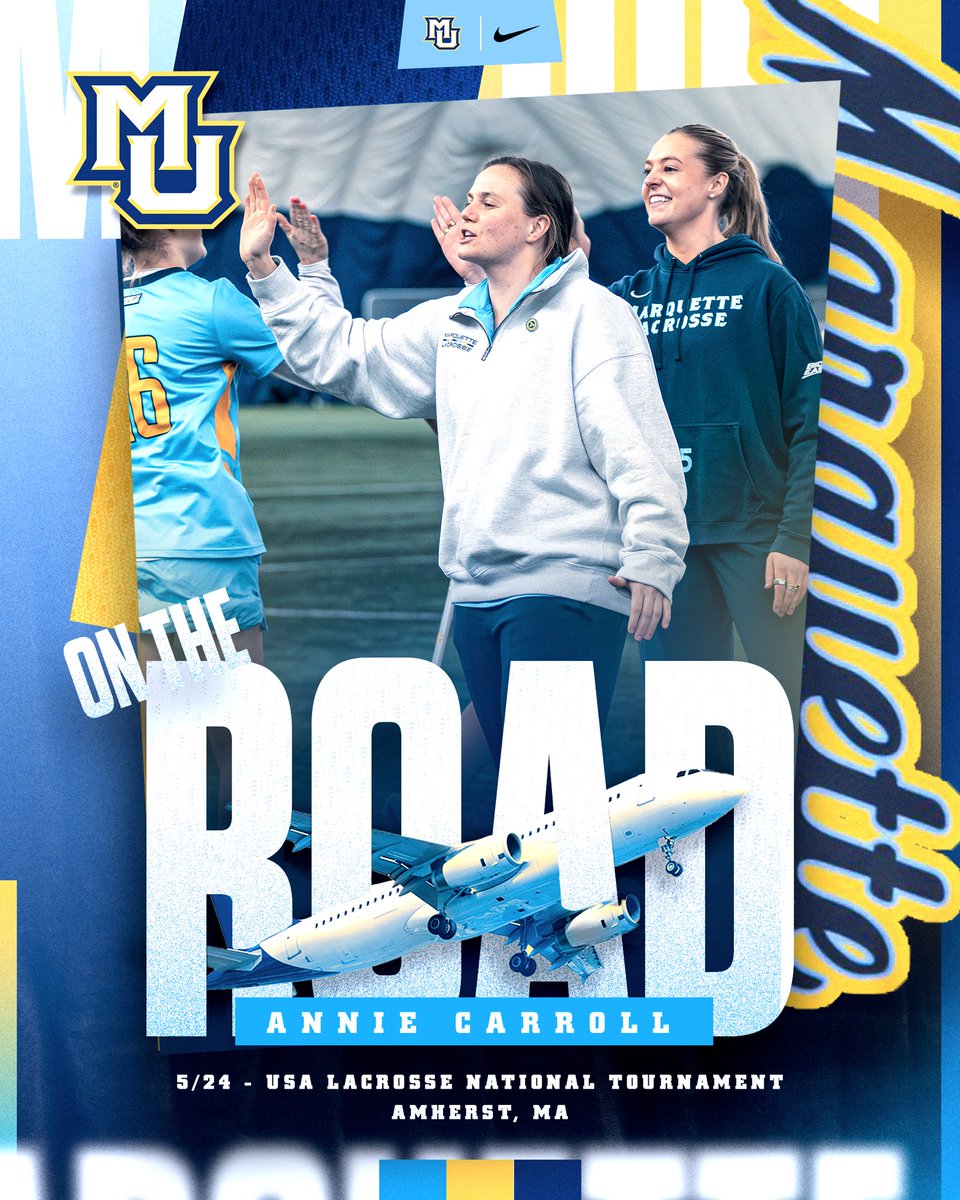 On the road again ✈️

Look for <a href="/anniecarrr/">Annei</a> on the sidelines of the <a href="/USA_Lacrosse/">USA Lacrosse</a> National Tournament Saturday in Amherst! #WeAreMarquette