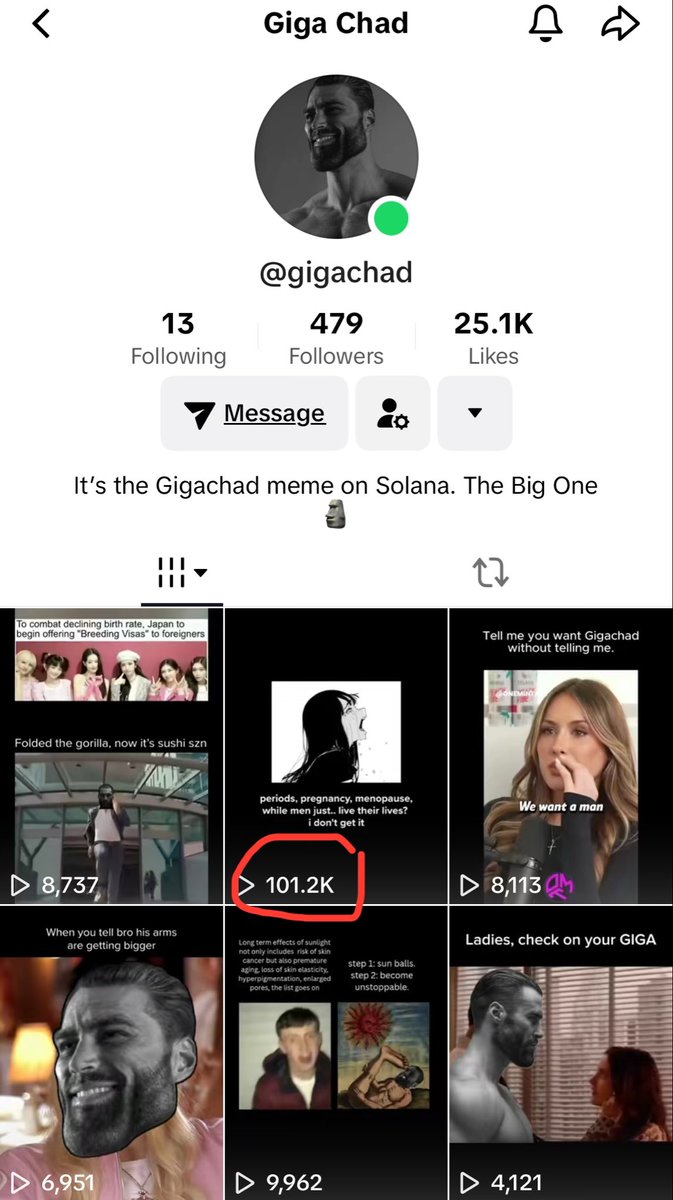 First viral video on TikTok. It begins.

Notice the handle as well. We will have 10s of thousands of followers soon. The algo has been figured out.