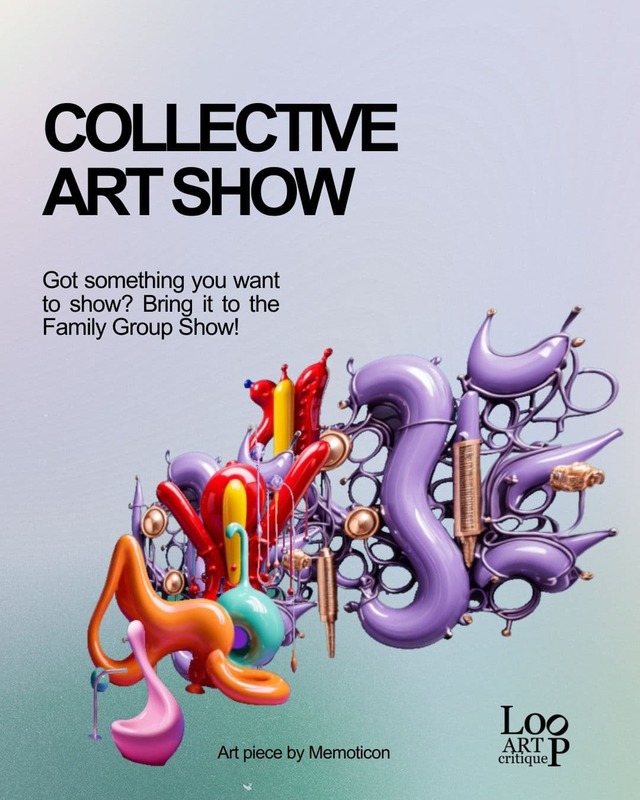 MadamMemoticon's tweet photo. Honored to have my artwork featured in Loop Art Critique’s poster for the 2nd Loop Family Reunion!
Loopers, let’s reconnect in the Salon des Refusés, July 25–26, 9:30 AM–9:30 PM ET / 3:30 PM–3:30 AM CEST.
#loopartcritique #salondesrefusés #artcommunity https://t.co/BhFmEINJBK