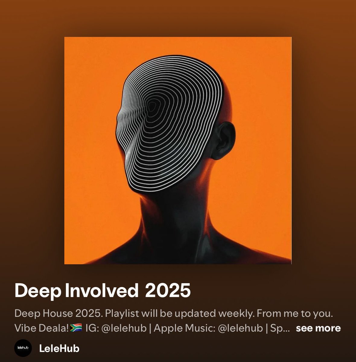 lelehub's tweet image. New Deep House Playlist 2025! #vibedeala💚 Available on Spotify and Apple Music. Enjoy, bless🤗 Please see links below.🥳
open.spotify.com/playlist/1RXqi…
music.apple.com/za/playlist/de…