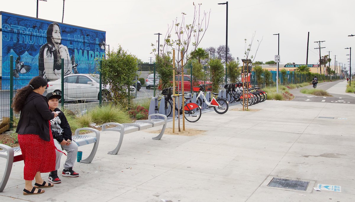 The project was initially proposed as an active transportation corridor that would help pedestrians and cyclists make easier first/last-mile connections to transit.