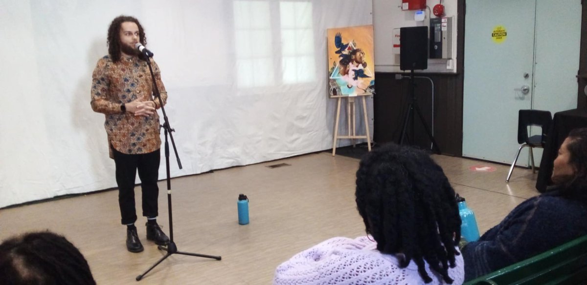 Feeling the energy and inspiration from an incredible performance by Patrick Walters at The Gathering Divergence! 🎤✨

#TheGatheringDivergence #PatrickWalters #SpokenWord #ArtsInAction #StorytellingMatters #LivePerformance #NeverGiveUp