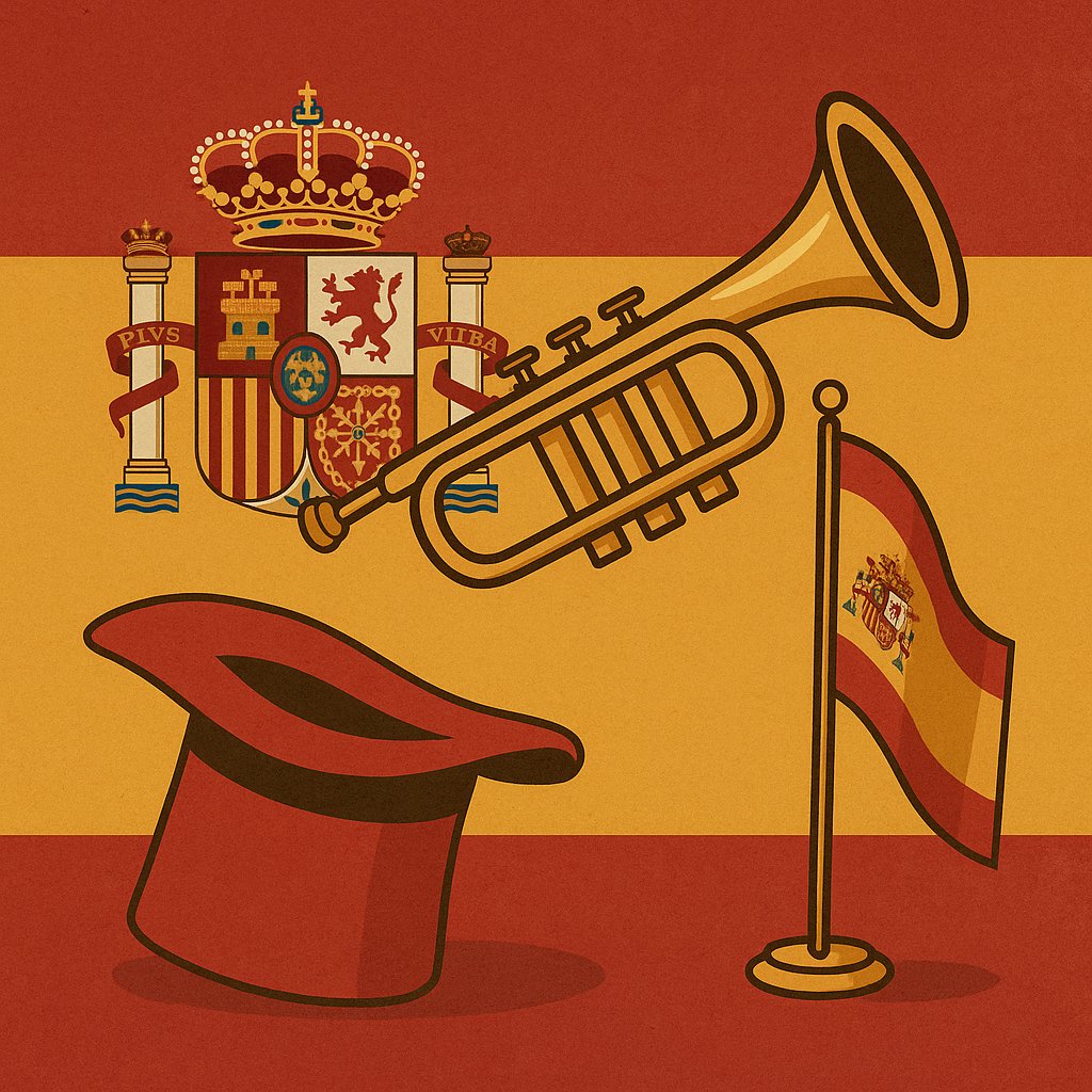 L’inno nazionale spagnolo, la “Marcha Real”, è uno dei pochi inni al mondo senza parole.

Tra gli altri inni nazionali senza parole ufficiali troviamo anche quelli di Bosnia ed Erzegovina, San Marino e Kosovo.