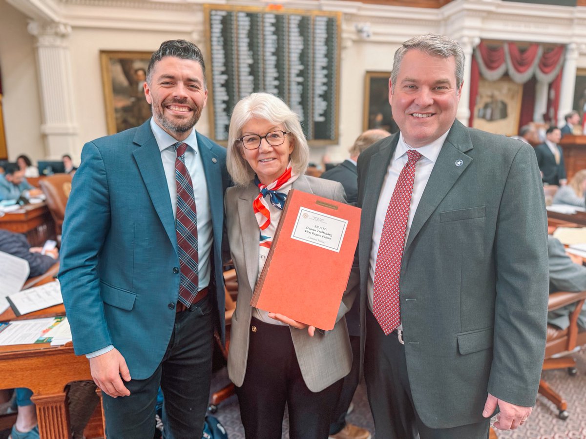 Nate Schatzline (@nateschatzline) on Twitter photo 🚨Thank you to my friend & conservative colleague <a href="/HelenKerwin4TX/">State Representative Helen Kerwin</a> for carrying SB 1212, which elevates all forms of human trafficking to a 1st degree felony in the state of Texas! Im proud to be a joint author alongside fellow patriot <a href="/AndyHopperTX/">Andy Hopper</a> 🚨Thank you to my friend & conservative colleague <a href="/HelenKerwin4TX/">State Representative Helen Kerwin</a> for carrying SB 1212, which elevates all forms of human trafficking to a 1st degree felony in the state of Texas! Im proud to be a joint author alongside fellow patriot <a href="/AndyHopperTX/">Andy Hopper</a>