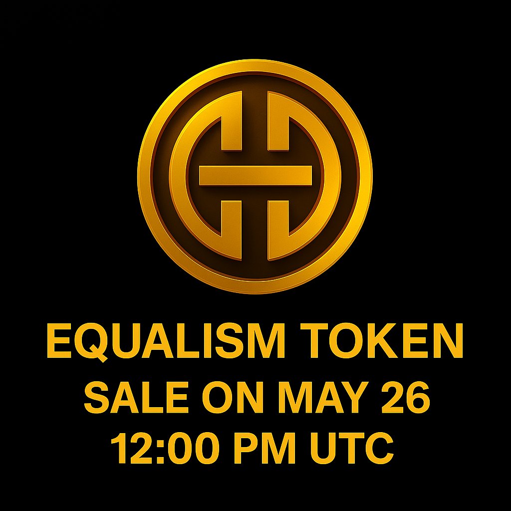 EqualismToken's tweet photo. 🚀 Countdown to the Fair Wealth Revolution Begins!
💎 Equalism Token (EQSM) — More than a token, it’s a movement.
🌐 Built on #Polygon
🔥 Presale starts: May 26, 2025
🎯 Launch price: $0.001
💰 Fair. Bold. Impactful. https://t.co/fkwJG086vR