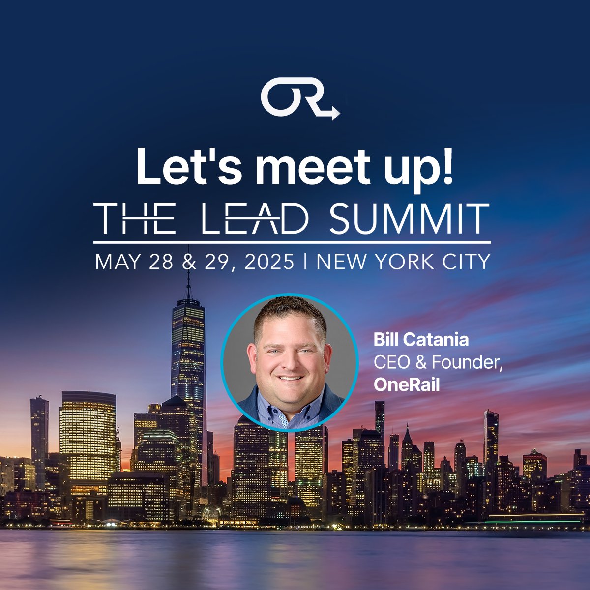 OneRail (@onerailapp) on Twitter photo Our CEO Bill Catania is heading to The Lead Summit with our partner <a href="/David/">David Noël 🇪🇺</a> Ricketts from IBM! Join us for an exclusive happy hour hosted by IBM, OneRail & the OMG team. Space is limited—RSVP now for drinks, bites & real talk on fulfillment 👉 hubs.ly/Q03n_mkL0 Our CEO Bill Catania is heading to The Lead Summit with our partner <a href="/David/">David Noël 🇪🇺</a> Ricketts from IBM! Join us for an exclusive happy hour hosted by IBM, OneRail & the OMG team. Space is limited—RSVP now for drinks, bites & real talk on fulfillment 👉 hubs.ly/Q03n_mkL0