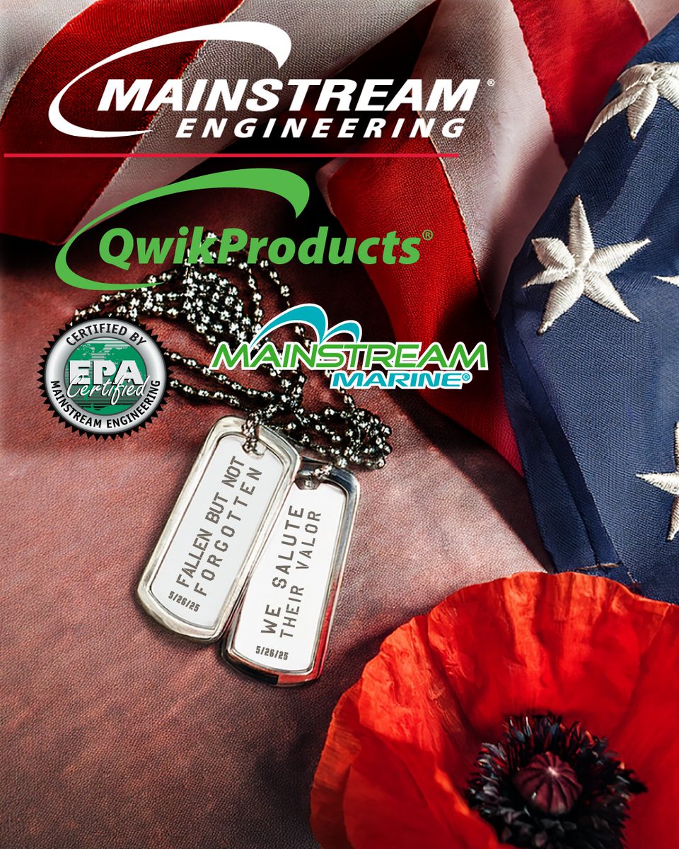 From Florida’s Space Coast, QwikProducts, EPATest, Mainstream Eng., &amp; Mainstream Marine honor the fallen who gave all for our freedom this Memorial Day.  #MemorialDay #WeRemember #HonorTheFallen #MadeInUSA #SpaceCoastPride