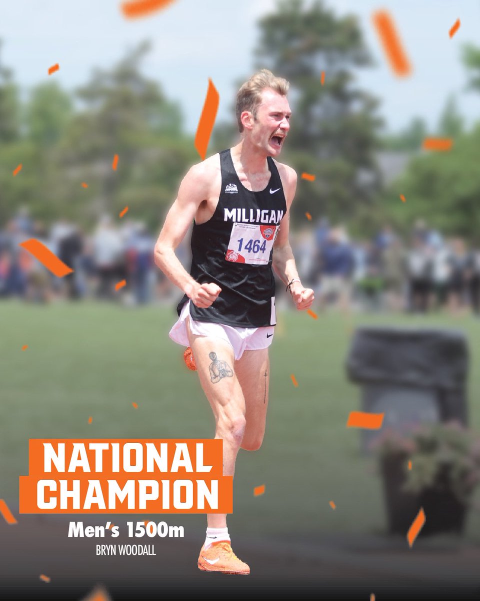 Milligan University Athletics (@milliganbuffs) on Twitter photo ๐๐ฅ๐ฌ๐ก ๐ช๐ข๐ข๐๐๐๐ โก๏ธ ๐ก๐๐ง๐๐ข๐ก๐๐ ๐๐๐๐ ๐ฃ๐๐ข๐ก๐๐๐จ๐ด๓ ง๓ ข๓ ท๓ ฌ๓ ณ๓ ฟ
Woodall became the NAIA menโs 1500m National Champion to close out his career with the Buffs after posting a Milligan-record, personal-best time of 3:41.93. He has now won two national titles this year!๐ธ๐ฆฌ ๐๐ฅ๐ฌ๐ก ๐ช๐ข๐ข๐๐๐๐ โก๏ธ ๐ก๐๐ง๐๐ข๐ก๐๐ ๐๐๐๐ ๐ฃ๐๐ข๐ก๐๐๐จ๐ด๓ ง๓ ข๓ ท๓ ฌ๓ ณ๓ ฟ
Woodall became the NAIA menโs 1500m National Champion to close out his career with the Buffs after posting a Milligan-record, personal-best time of 3:41.93. He has now won two national titles this year!๐ธ๐ฆฌ