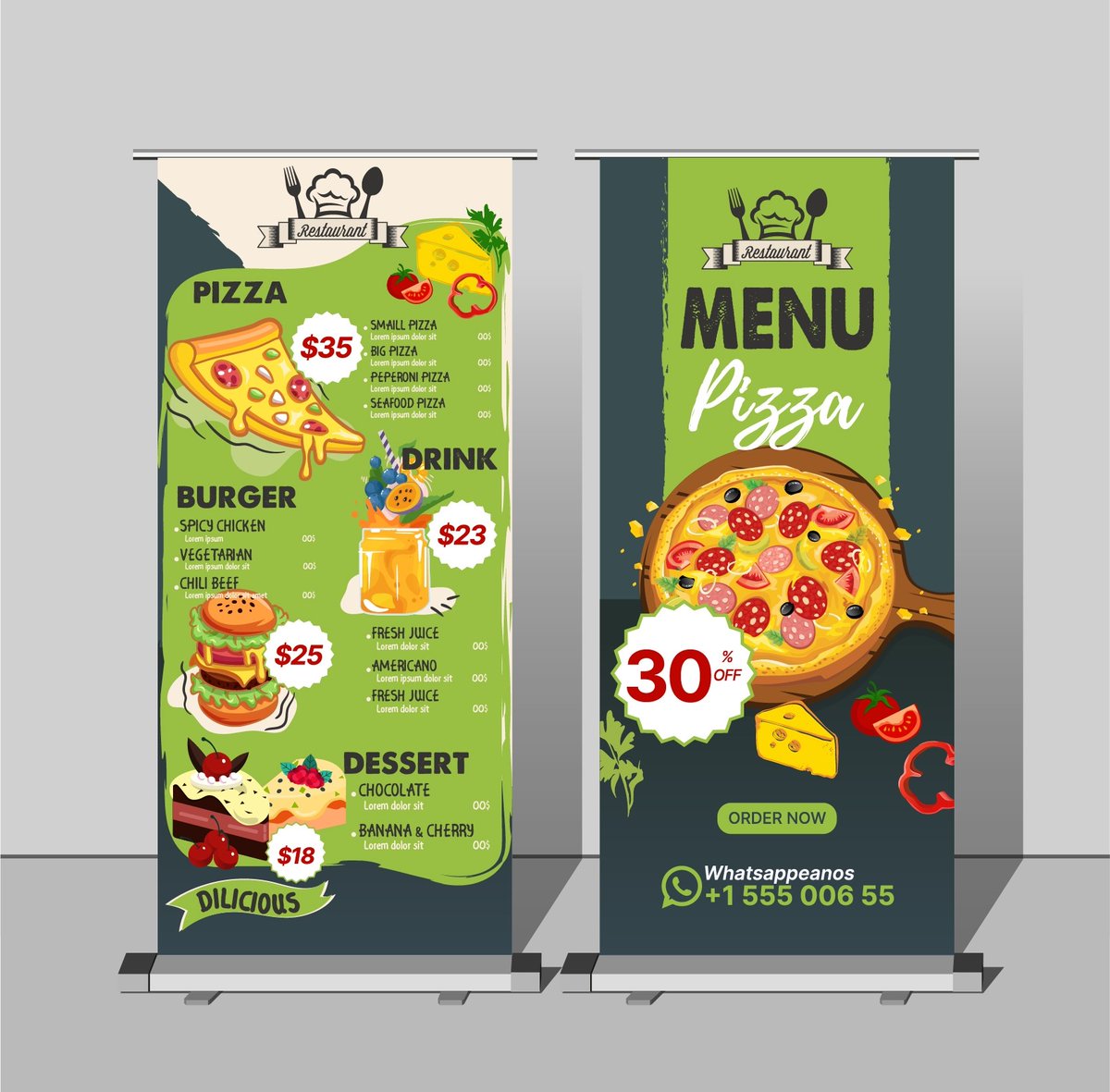 Food Rollup Banner Design