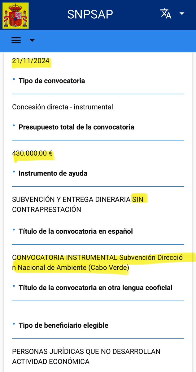 PabloCamPiq's tweet photo. 🔴 CABO VERDE.

El Gobierno español dio a este país un total de 17 subvenciones por un montante de 6.263.900 € (2020 a nov de 2024)

Hoy hemos visto que @AECID_es ha dado otros 430.000€ a CABO VERDE (paraíso fiscal) para: “La Dirección Nacional de Ambiente” ¿?

Pagamos todos… https://t.co/BFlDCs9GED