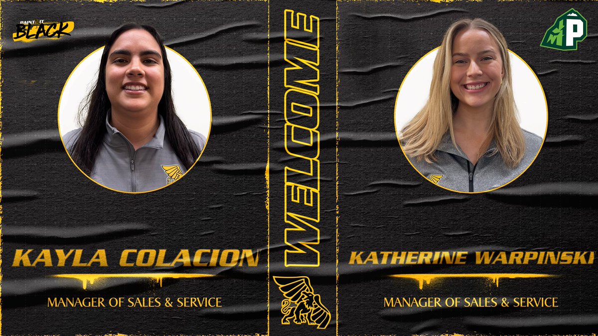 Missouri Western Athletics (@mwsugriffons) on Twitter photo NEWS: Welcome to the Griffon family!
Missouri Western, in partnership with <a href="/PeakSportsMGMT/">Peak Sports MGMT 🏔</a>, announces the hiring of Kayla Colacion and Katherine Warpinski as Managers of Sales and Service.
📰 - bit.ly/43kaYWE
#PaintItBlack🏴 | #GriffUp🦅🦁 NEWS: Welcome to the Griffon family!
Missouri Western, in partnership with <a href="/PeakSportsMGMT/">Peak Sports MGMT 🏔</a>, announces the hiring of Kayla Colacion and Katherine Warpinski as Managers of Sales and Service.
📰 - bit.ly/43kaYWE
#PaintItBlack🏴 | #GriffUp🦅🦁