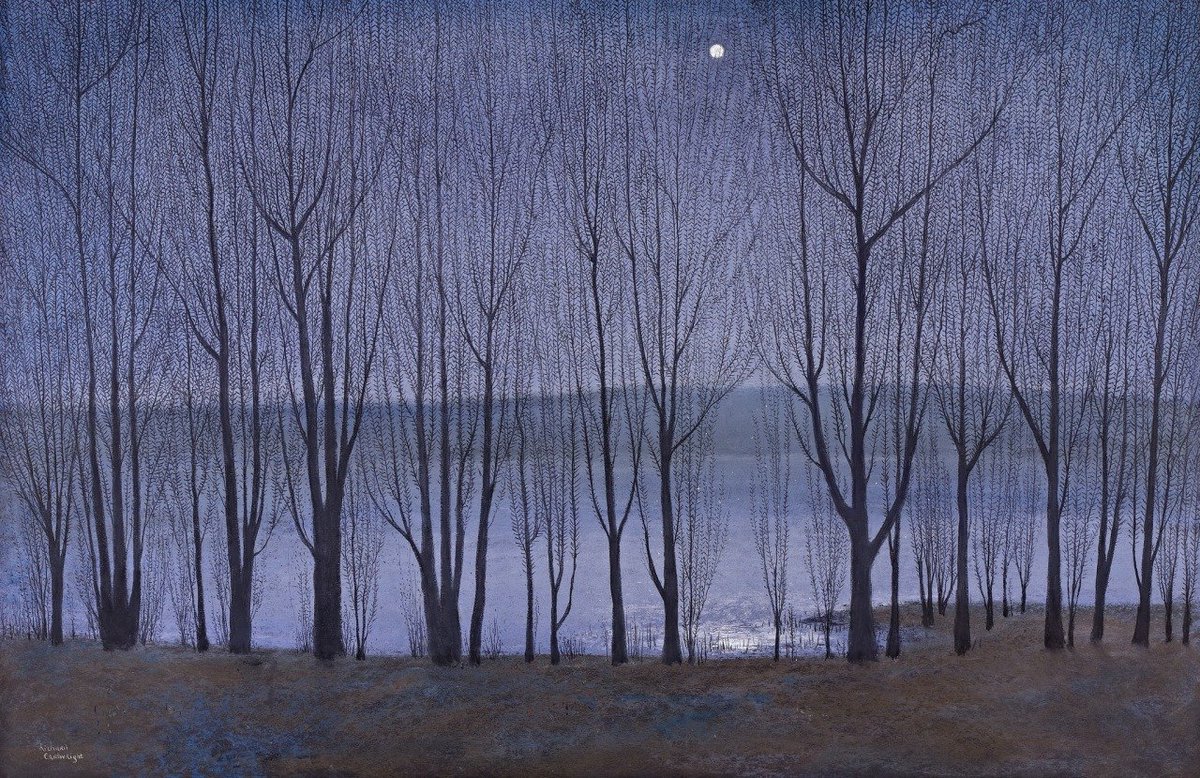 Richard Cartwright（British, b.1951）
The Edge of the Lake, Moonlight 2009