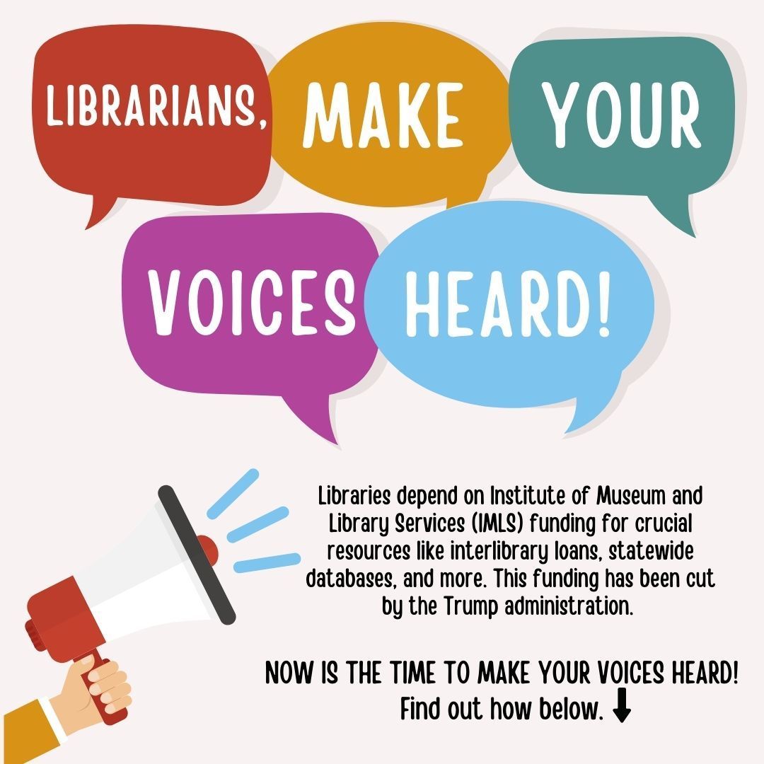 Stop President Trump’s Attacks on Federal Funding for Libraries! A new EO targets the Institute of Museum and Library Services. Use the 5Calls app or 5Calls.org to contact your legislators and make your voice heard for libraries! 5calls.org/issue/institut…
