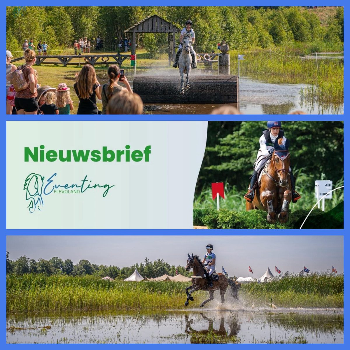 Vandaag is onze nieuwsbrief weer verzonden.Wil jij ook op de hoogte blijven van al het laatste nieuws over Eventing Flevoland? Meld je dan aan voor de nieuwsbrief. Ga naar eventingflevoland.nl en klik op de button of meld je aan met een mailtje naar media@eventingflevoland.nl.