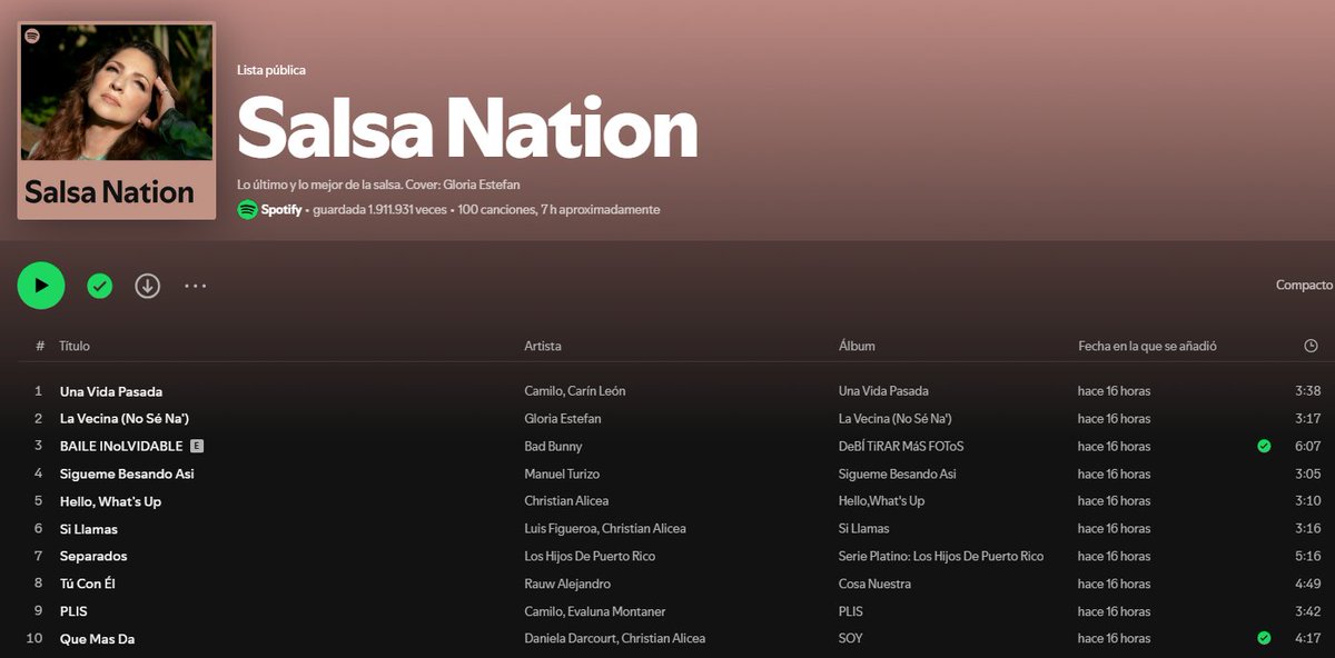 danidarcourtfco's tweet photo. Daniela Darcourt ingresa canción "QUÉ MÁS DA"  a la playlist “SALSA NATION” en la plataforma de Spotify el nuevo sencillo que forma parte del album “SOY”
@DarcourtOficial
play: 
https://t.co/cDuh7RKkxz

#DanielaDarcourt #SOY https://t.co/aVwSWXZsoO