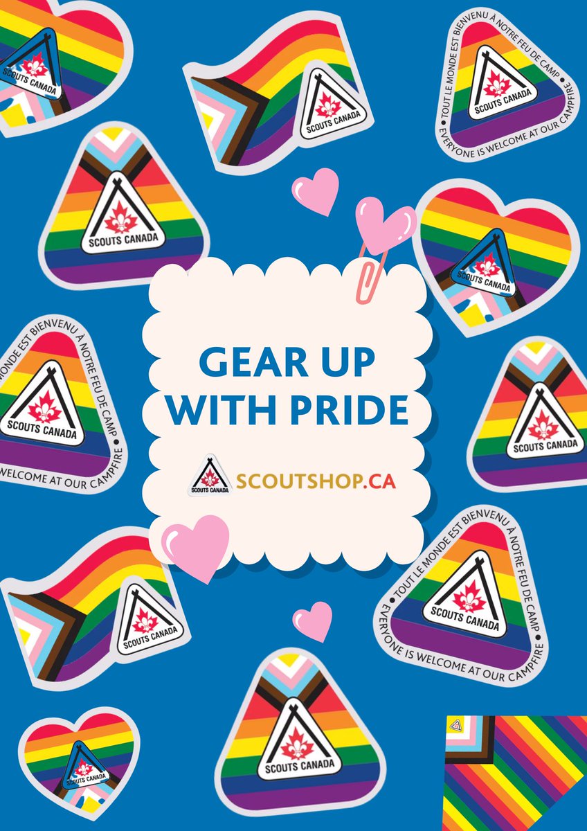 scoutscanada's tweet photo. 🏳️🌈 Show your Scout Pride!
Celebrate inclusion and unity with the new Scouts Pride Gear — now available at 🛍️ https://t.co/NN60d76ILq
#ScoutsCanada #ScoutPride #Pride2025 https://t.co/fmDHuE7AL8