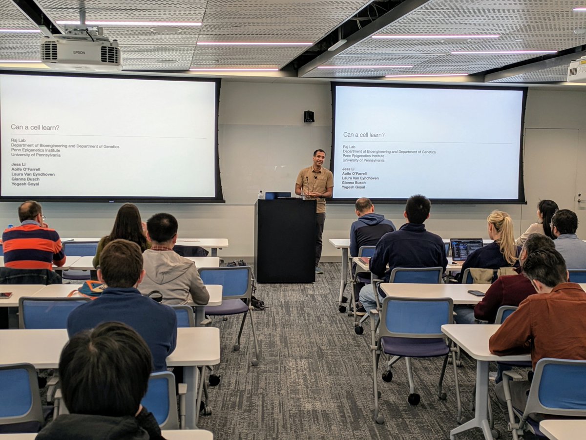 YaleCSEI's tweet image. Thrilled to have Dr. Arjun Raj (@PennMedicine) present the inaugural Trainee Invited @YaleCSEI Seminar this week - "Can Cells Learn?"! @arjunrajlab thank you for sharing your findings on how cells respond to challenges and immune cell memory. @YaleMed #YaleCSEI