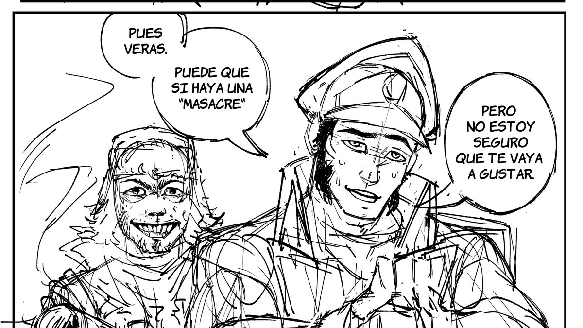 Me acorde que hace tiempo quería hacer una historieta de Ciaphas Cain y Jurgen.
No la termine porque no me gusto como me quedaba el rostro de Cain.
