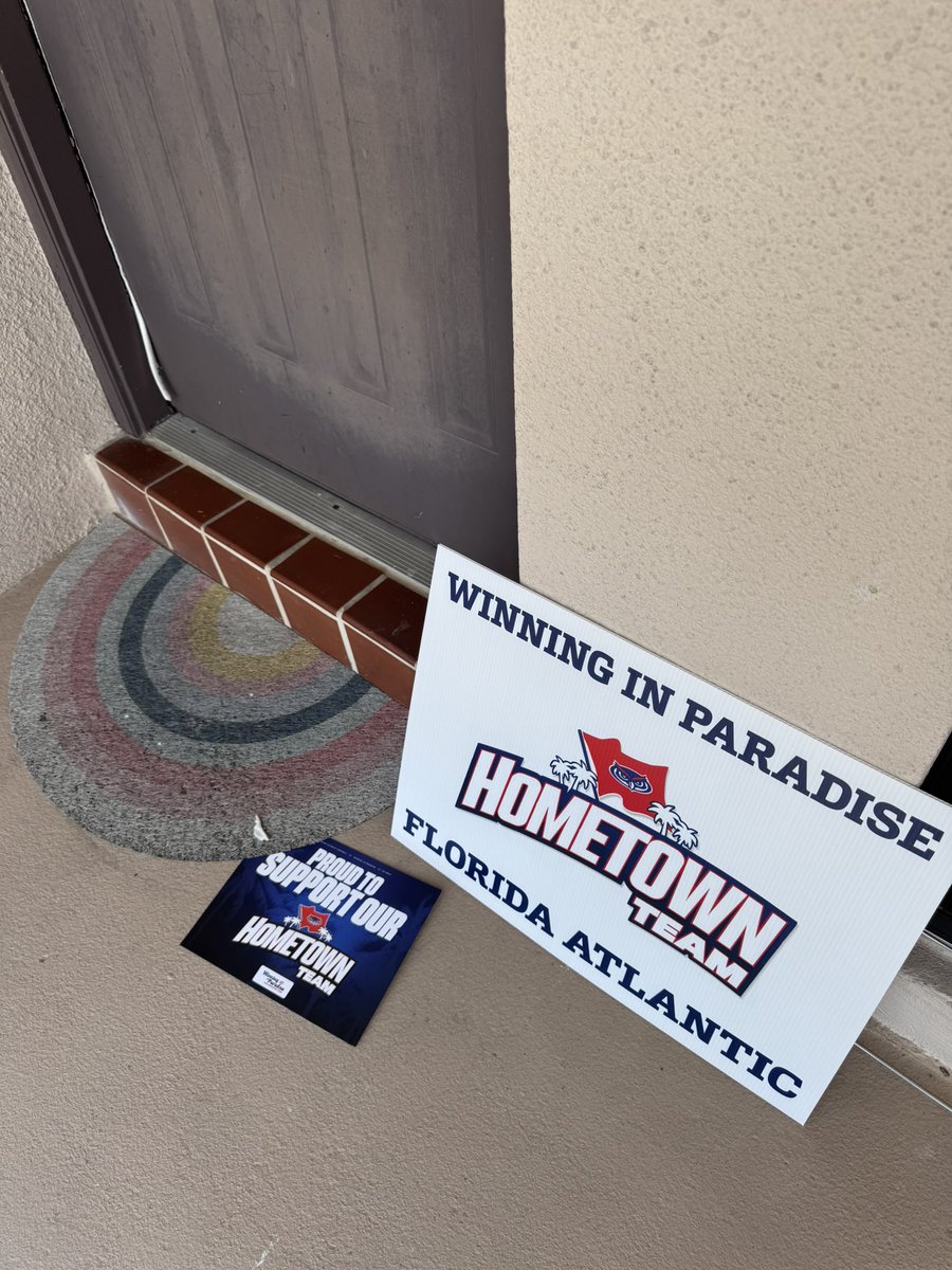Robert Roselli (@robertroselli) on Twitter photo The <a href="/FAUAthletics/">Winning In Paradise #WIP🏝️</a> marketing squad has been hard at work all summer long, making sure everyone knows Florida Atlantic is Palm Beach 🏝️ County’s Hometown 🏠 Team!
Need a yard sign or window sign for local drop off? 📱: fausports.com/news/2025/4/23…
#WIP🏝️ The <a href="/FAUAthletics/">Winning In Paradise #WIP🏝️</a> marketing squad has been hard at work all summer long, making sure everyone knows Florida Atlantic is Palm Beach 🏝️ County’s Hometown 🏠 Team!
Need a yard sign or window sign for local drop off? 📱: fausports.com/news/2025/4/23…
#WIP🏝️