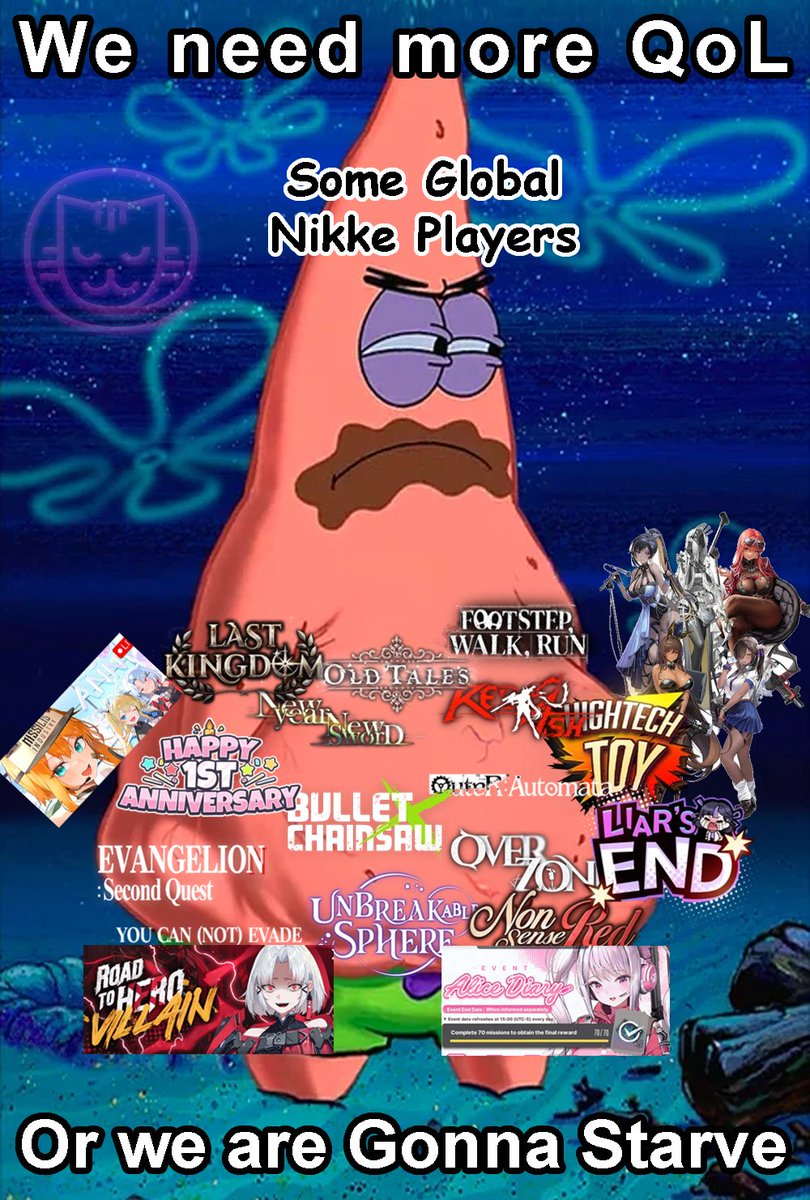Sir_Purrito's tweet image. YO PPL! you need to relax, we are 2,5 years ahead of CN, FFS! 😮💨
I understand some changes are necessary (Specially in the mold rates) but Let´s just be happy for our CN friends that can now enjoy the game 🤗 (or at least some of it) #NIKKE #NIKKEAnniversary