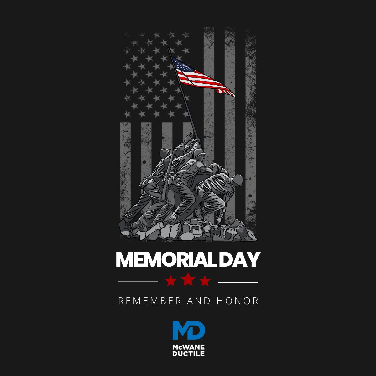 This weekend, we pause to remember &amp; honor the men &amp; women who gave their lives in service to our country. Their courage &amp; sacrifice make our work possible &amp; our communities #IronStrong — thank you. Our foundries &amp;  offices will be closed on Monday, May 26, 2025. #NeverForgotten