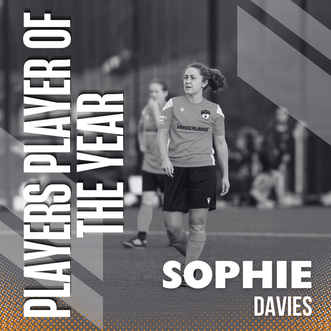 Our final award of the night was 
Players' Player of the Year 🏆 

Chosen by her teammates, this award goes to a player who represents the values of the club - leading by example, lifting those around her &amp; bringing positivity to the squad

This year’s winner is Sophie Davies