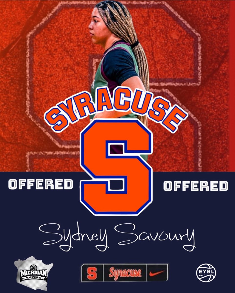 Mark Savoury (@marksavoury) on Twitter photo 2027 Michigan Crossover Guard Sydney Savoury has been offered by Syracuse University Women’s Basketball Head Coach Legette-Jack (<a href="/CuseCoachJack/">Felisha Legette-Jack</a> ) 2027 Michigan Crossover Guard Sydney Savoury has been offered by Syracuse University Women’s Basketball Head Coach Legette-Jack (<a href="/CuseCoachJack/">Felisha Legette-Jack</a> )