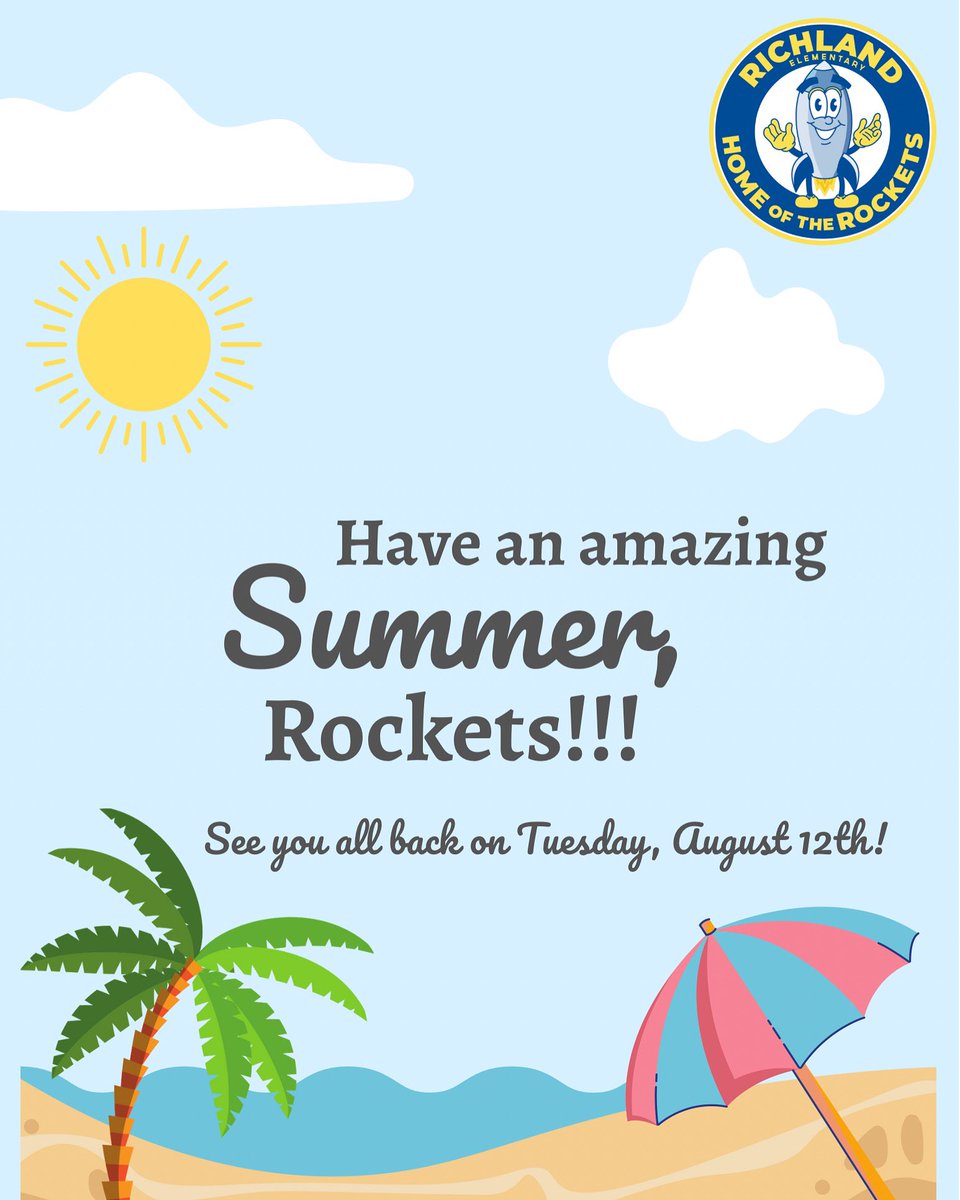 Richland Elementary (@rlerockets1) on Twitter photo Thatβs officially a wrap on the 2024-25 school year! Wow! What an incredible action packed year! Have an amazing, restful, and FUN summer, Rockets!! See you all back in August! πβοΈππππποΈ <a href="/billgattus/">Bill Gattus</a> Thatβs officially a wrap on the 2024-25 school year! Wow! What an incredible action packed year! Have an amazing, restful, and FUN summer, Rockets!! See you all back in August! πβοΈππππποΈ <a href="/billgattus/">Bill Gattus</a>