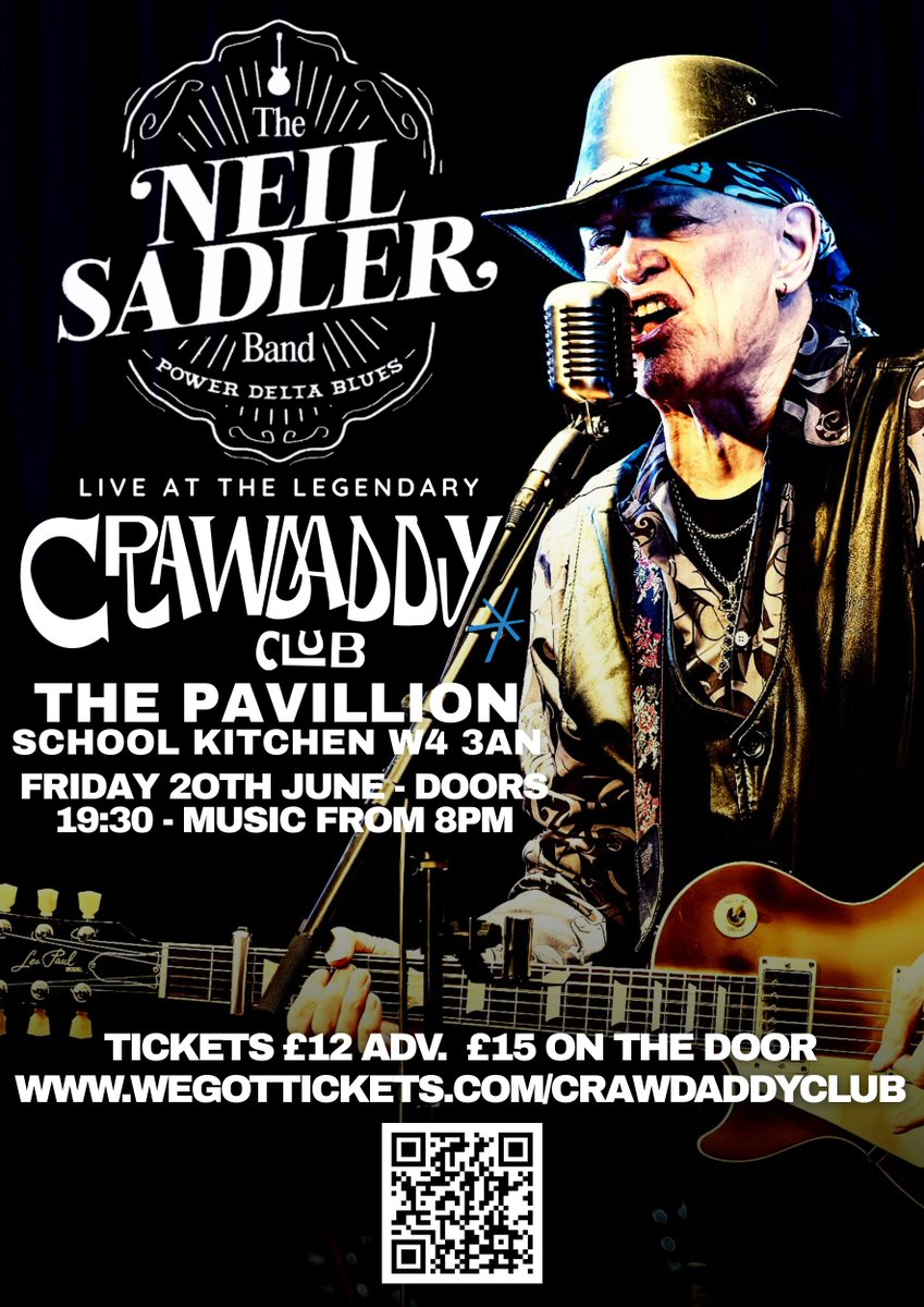 🎶 Coming up at The Crawdaddy Club:

🎸 Neil Sadler Band – Jun 20
🎤 The Others (1960s legends!) – Jul 18
☀️ Summer Blues Party – Aug 15
🔥 Emma Wilson – Oct 17

🎟️ Tickets: wegottickets.com/crawdaddyclub
#CrawdaddyClub #LiveBlues #SupportLiveMusic