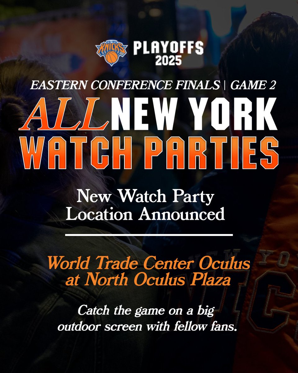 nyknicks's tweet image. 🆕 watch party location for Game 2️⃣
learn more 👉 knicks.com/BlockParty