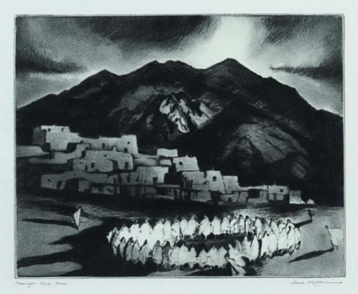 🎨 Don’t miss Legacy in Line: The Art of Gene Kloss—on view thru May 31! See nearly 50 works by the iconic Taos printmaker who captured NM’s spirit in stunning black &amp; white. 🏜️ A must-see collab by Harwood Museum + Couse-Sharp. 🌄 #VisitTaos #nmTRUE #TaosTrue