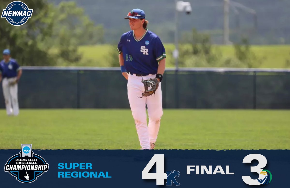 NEWMAC (@newmacsports) on Twitter photo .<a href="/SalveAthletics/">Salve Regina Sports</a> drops the first game of the NCAA Baseball Super Regional to Kean in extras, 4-3.
The Seahawks will be back in action tomorrow and will need to sweep Kean to advance.
#GoNEWMAC // #WhyD3 .<a href="/SalveAthletics/">Salve Regina Sports</a> drops the first game of the NCAA Baseball Super Regional to Kean in extras, 4-3.
The Seahawks will be back in action tomorrow and will need to sweep Kean to advance.
#GoNEWMAC // #WhyD3