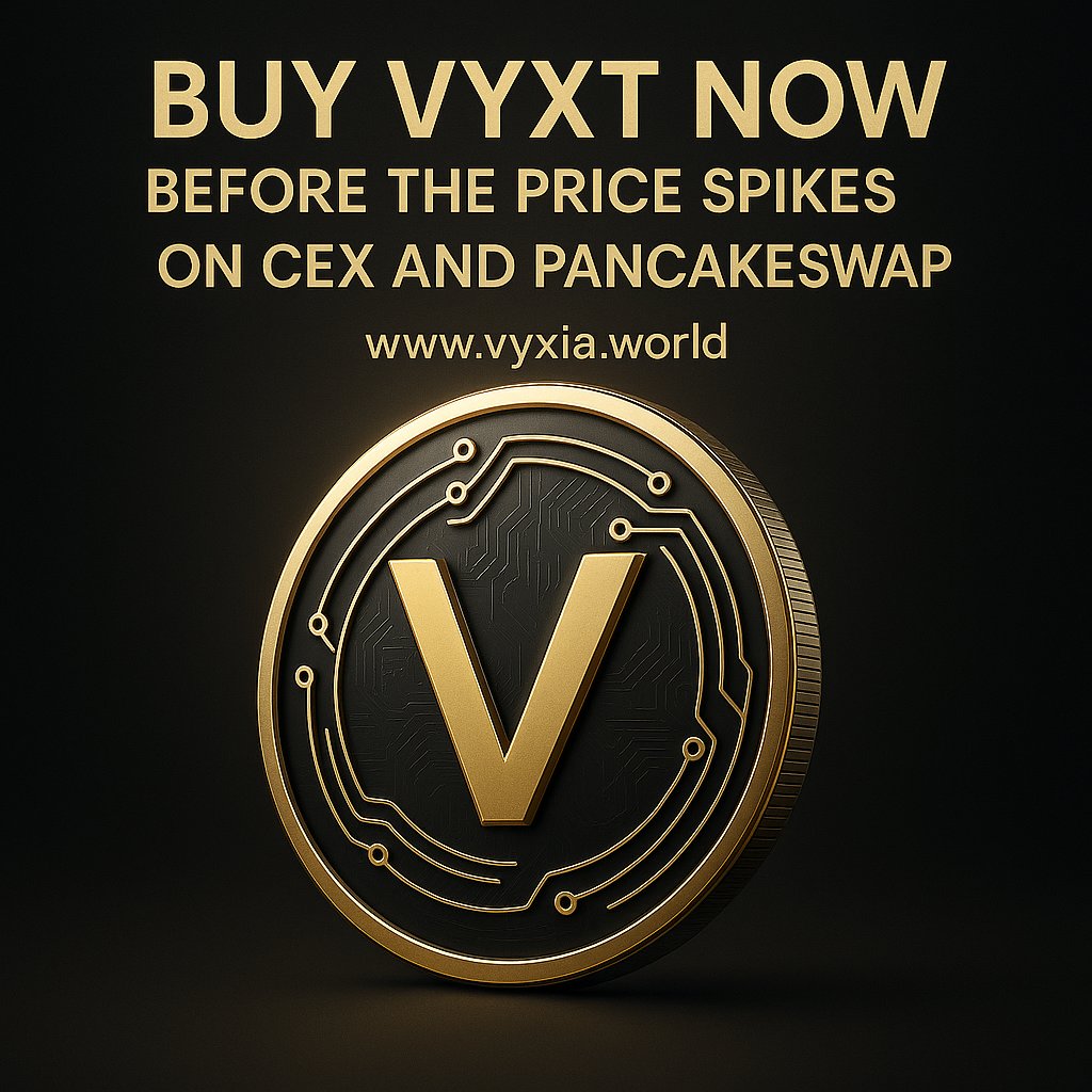 vyxiatoken's tweet photo. Buy VYXT now before the price spikes on CEX and PancakeSwap ππͺπ°
.
https://t.co/KYE30YMc5m
.
#vyxia #defi #DEX #CEX https://t.co/XByLdZwZ50