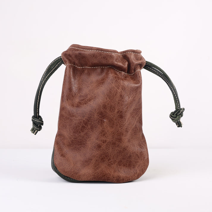 Headcover set in Carmel &amp; Tobacco Brown Valuables Pouch.